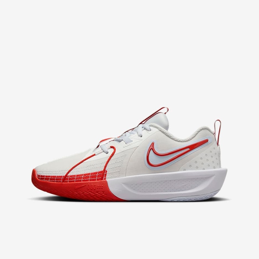 Nike G.T. Cut 3 Kids' Basketball Shoes Size 6 Red and White